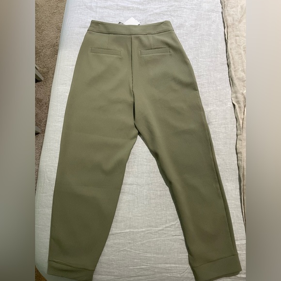 Zara Pants & Jumpsuits Nwt Zara High Waisted Trouser Sage Green